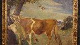 Thumbnail Dipinto italiano firmato raffigurante paesaggio con mucche 1
