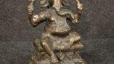 Thumbnail Scultura indiana in bronzo raffigurante divinità 1