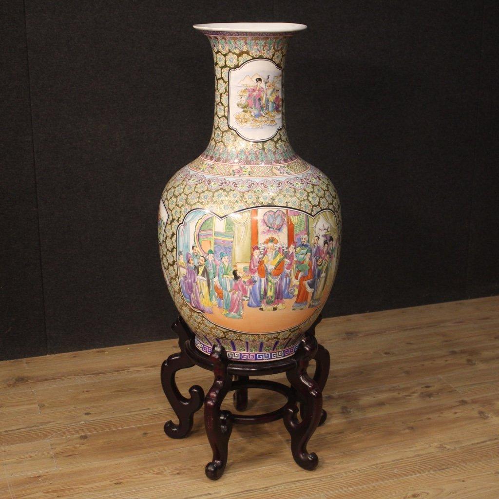 Vaso cinese in ceramica smaltata e dipinta - 2910043 1