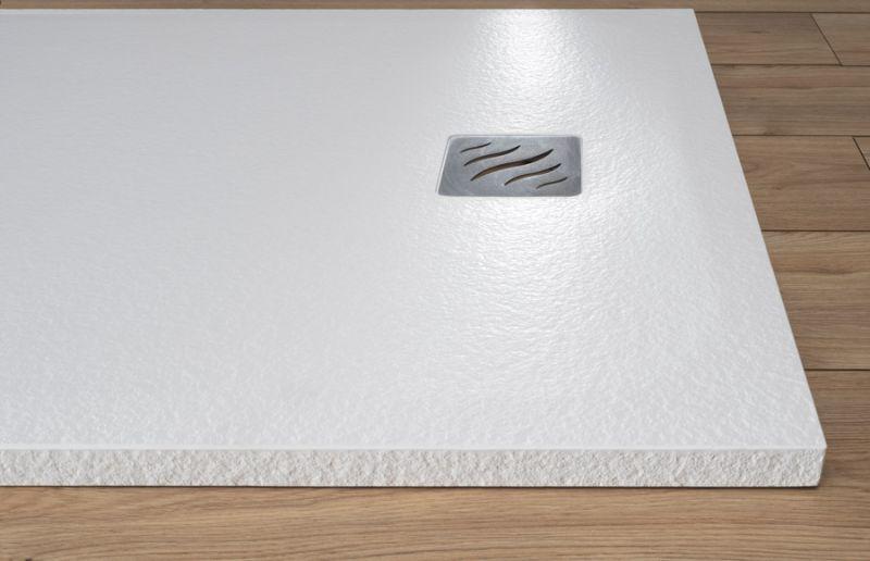 Piatto doccia rettangolare SIMI 120x80 finitura pietra colore bianco 4