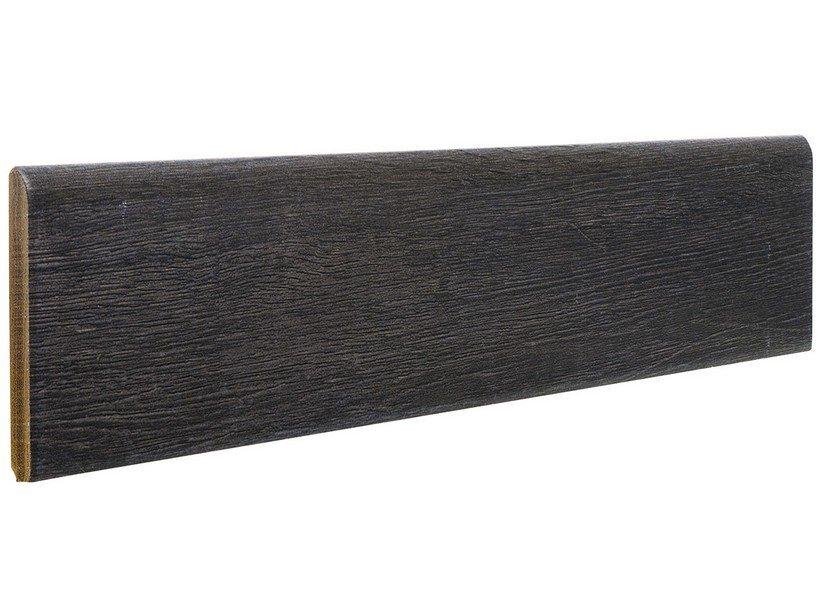 Battiscopa ceramica wood black 8x45 1