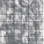 Mosaico alluminio alubrush 30x30 metallizzato