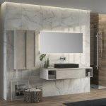 Mobile bagno trendy 141 cm cemento con
