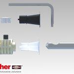 Fischer&reg kit fissaggio rapido wc-bidet sospeso...