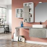 Mobile bagno qubo 120 cm bianco matrix-grigio