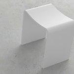 Sedile doccia wave solid surface bianco opaco