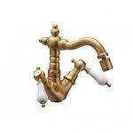 Gruppo bidet monoforo desk canna girevole bronzo