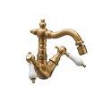 Gruppo bidet monoforo desk canna girevole bronzo
