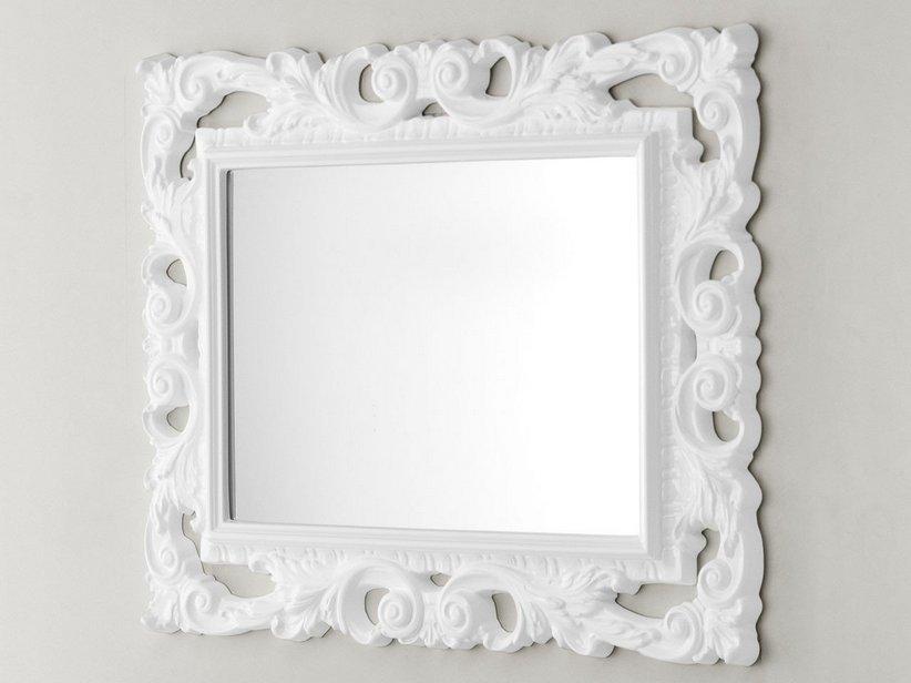 Specchio bagno barocco 94x75 bianco 1