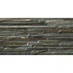 Piastrella cliff black 16x42 muretto effetto pietra