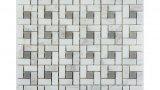 Thumbnail Mosaico marmo damier taupe 30 5x30 5 1