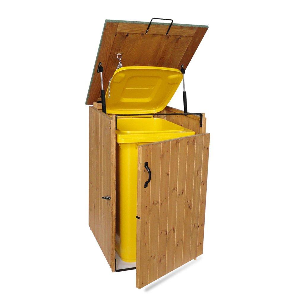 Porta bidone per rifiuti in legno trattato 1