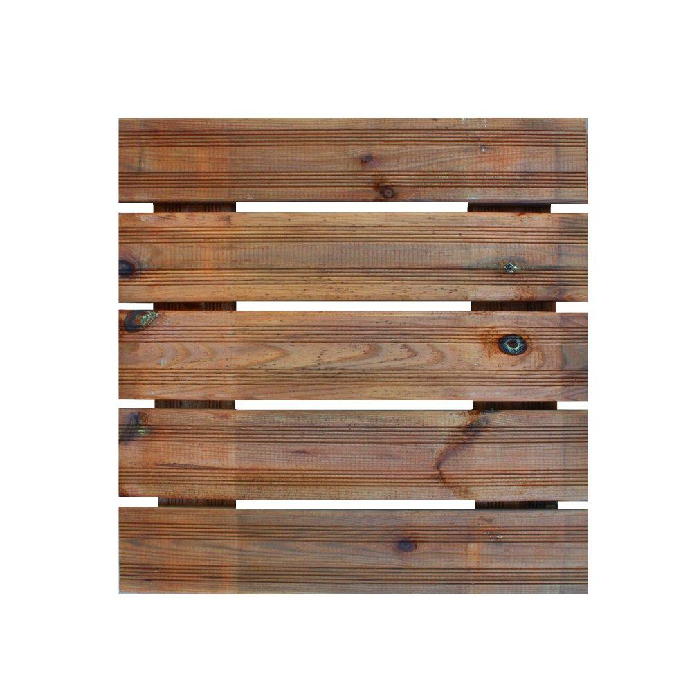 Piastrella zigrinata 50x50 in legno impregnato verniciata 1