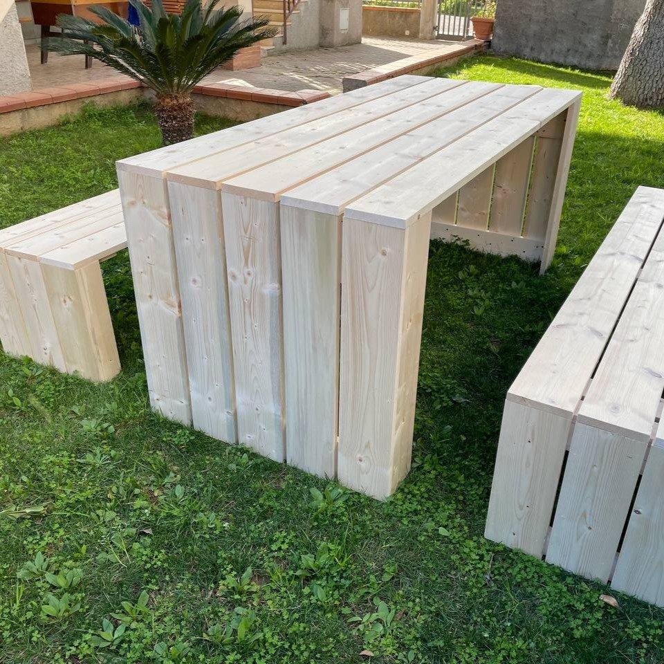 Tavolo in legno da giardino madrid legno - 2918370 1