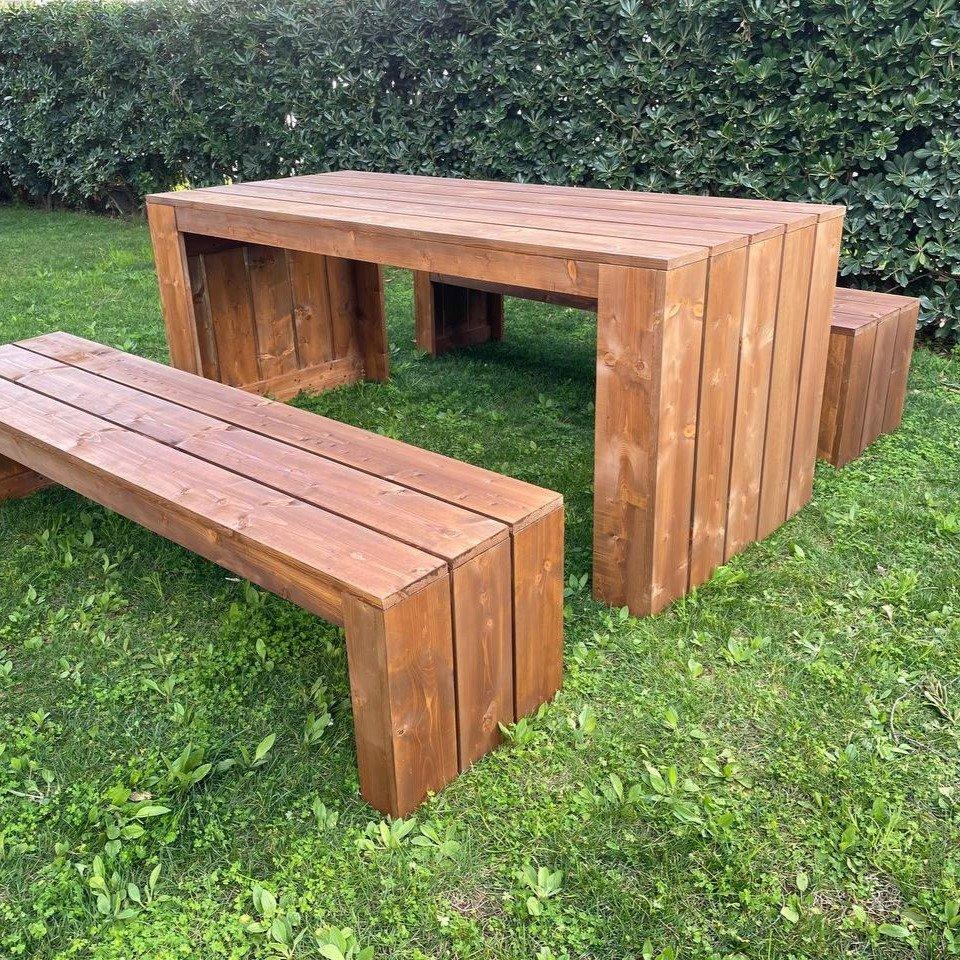 Tavolo in legno da giardino madrid legno 1