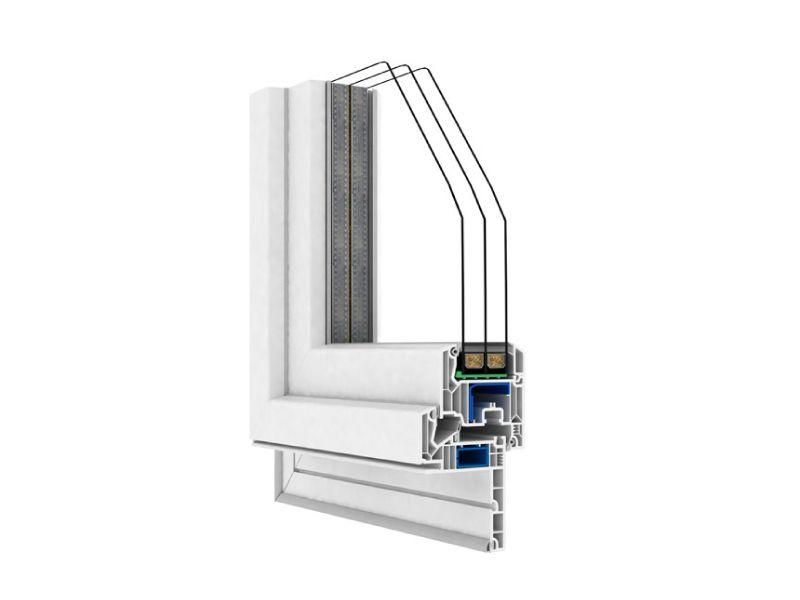 Finestre in PVC: serie DPQ-82 thermoSecure 1