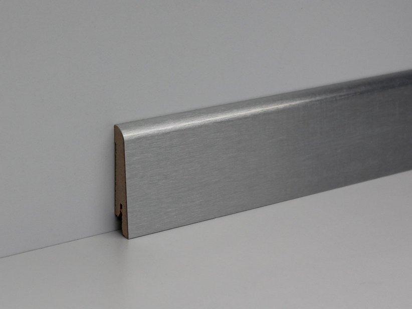 Battiscopa mdf alluminio chiaro lunghezza 2 4m 1