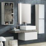 Mobile bagno qubo 120 cm bianco matrix-ossido