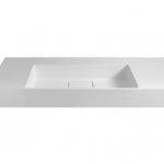 Lavabo da appoggio unitop quadro 120x48 in