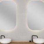Specchio bagno vanity 100x60 cm ovale a