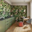 Decoro murales tropical black gres effetto carta