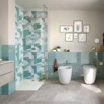 Piastrella easy deco mint 25x40 lucido decoro