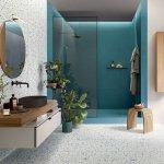 Piastrella venice teal 60x60 gres effetto graniglia