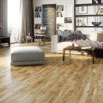 Parquet 4 strip rovere naturale verniciato levigato