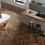 Parquet a spina di pesce rovere marrone