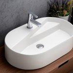 Lavabo da appoggio bellagio ovale cm 65x40