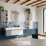 Mobile bagno qubo 120 cm grigio ossido-bianco