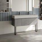Mobile bagno qubo 120 cm grigio ossido