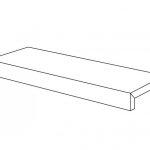 Elemento ad elle costa retta gradino per