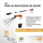 Kit raccolta olive abbacchiatore 621 + manico