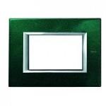 Placca 3 posti verde sevres