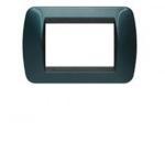 Placca 4 posti blu metallic