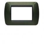 Placca 4 posti verde metallic