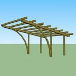 Carport in legno pino kit