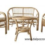 Salotto vimini rattan