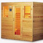 Sauna finlandese con stufa