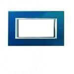 Placca quadra 4 posti blu